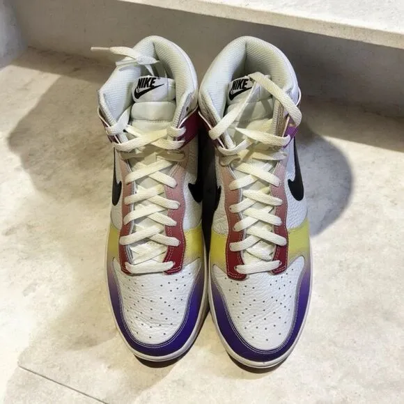 Nike WMNS Dunk High Multi-Color Gradient FD0802-100 Basketball Shoes Sneakers Sz