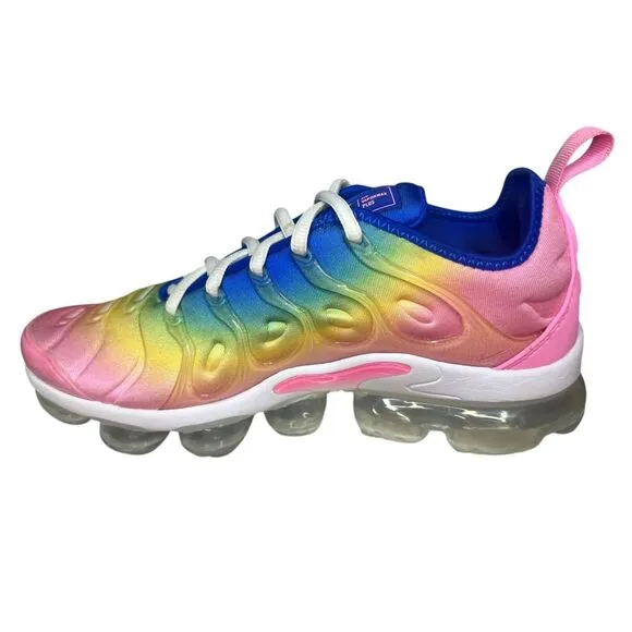 Nike Women’s 7.5 Air VaporMax Plus Activewear Shoes Cotton Candy Rainbow