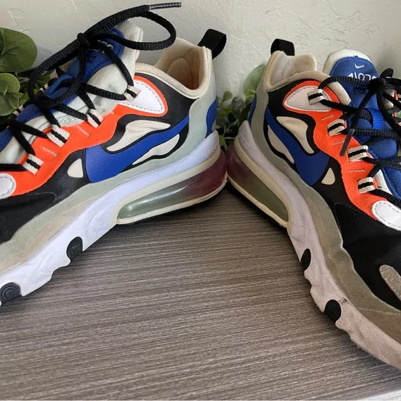 Nike Women’s Air Max 270 React 'Fossil Shoes Sneakers Size 9