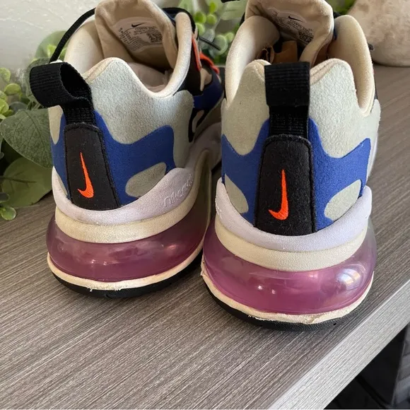 Nike Women’s Air Max 270 React 'Fossil Shoes Sneakers Size 9