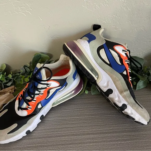 Nike Women’s Air Max 270 React 'Fossil Shoes Sneakers Size 9