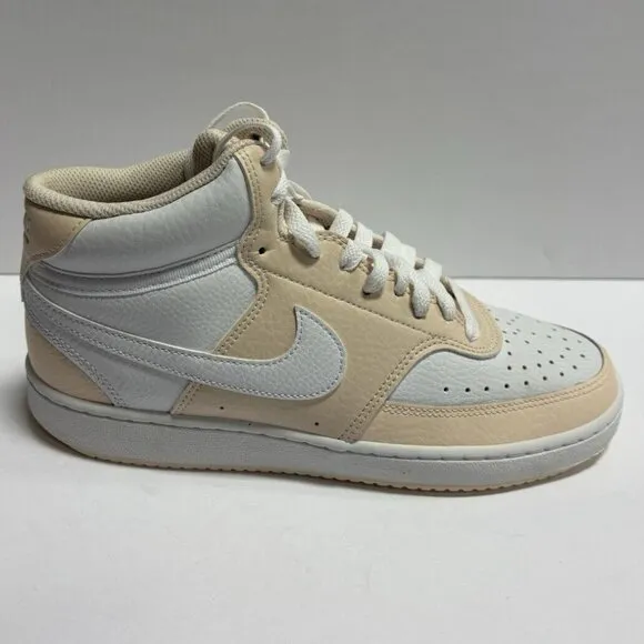 Nike Women’s Court Vision Mid Sneakers Ice/White, Size 8.5 M