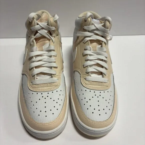 Nike Women’s Court Vision Mid Sneakers Ice/White, Size 8.5 M