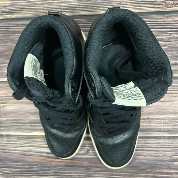 Nike Women's Dunk Sky High Hidden Wedge Black Lace Up Shoes