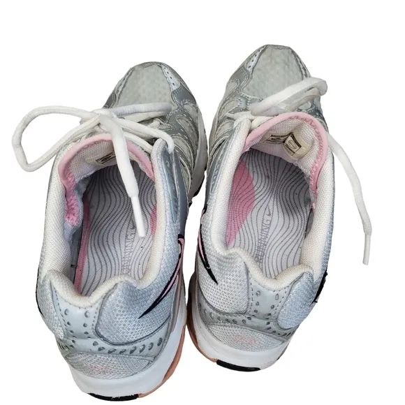 Nike Women’s Max Air Running Shoes Silver/Gray and Pink Athletic Sneakers Sz 8.5