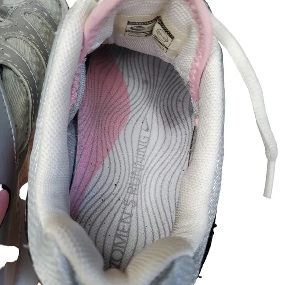 Nike Women’s Max Air Running Shoes Silver/Gray and Pink Athletic Sneakers Sz 8.5