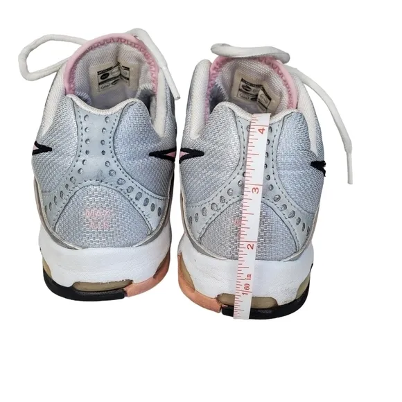 Nike Women’s Max Air Running Shoes Silver/Gray and Pink Athletic Sneakers Sz 8.5