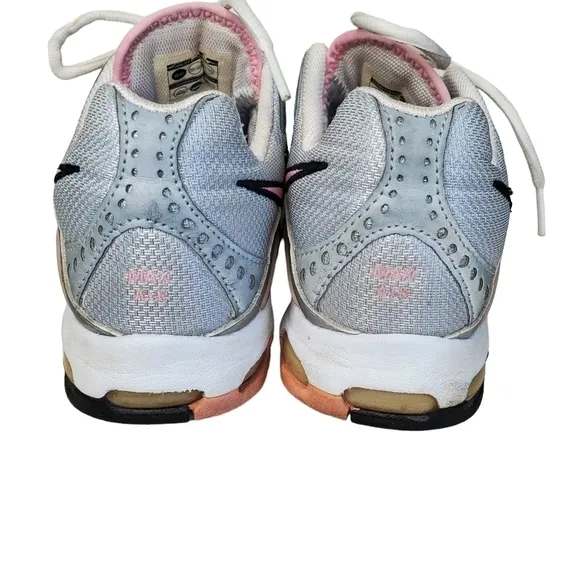 Nike Women’s Max Air Running Shoes Silver/Gray and Pink Athletic Sneakers Sz 8.5