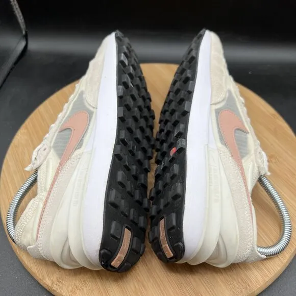 Nike Women’s Size 8 Waffle One Sail Ivory Pink Shoes Sneakers DN4696-102