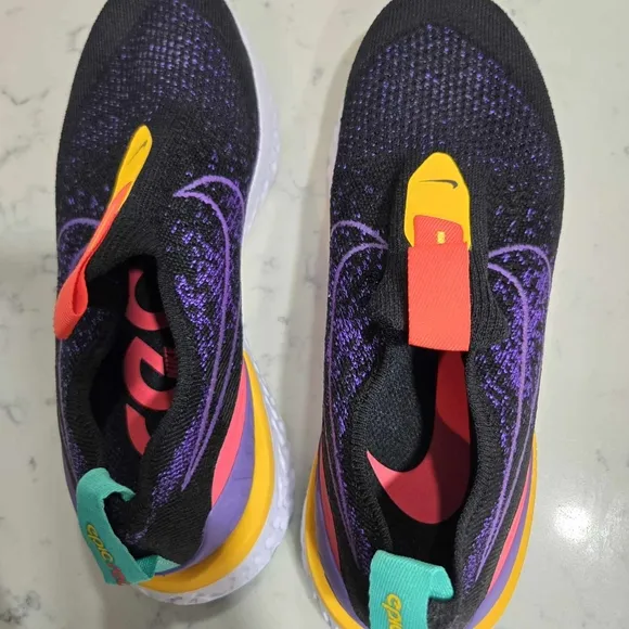 Nike Women’s SZ.7.5 Epic Phantom React Flyknit &quot;Black Multi&quot; Running Shoes New