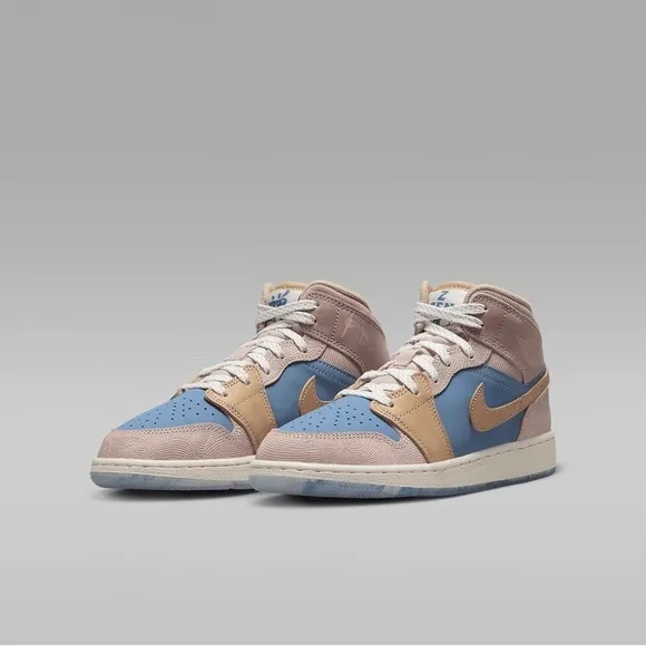 Nike Youth Air Jordan 1 Mid Zen Multicolor FN7495-400 GS Shoes Size 2Y