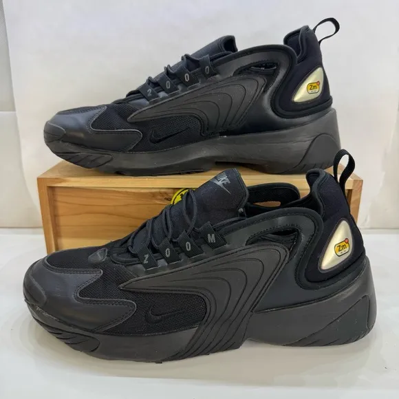 Nike Zoom 2K Trainers Triple Black Shoes AO0269-002 Men’s Size 10.5