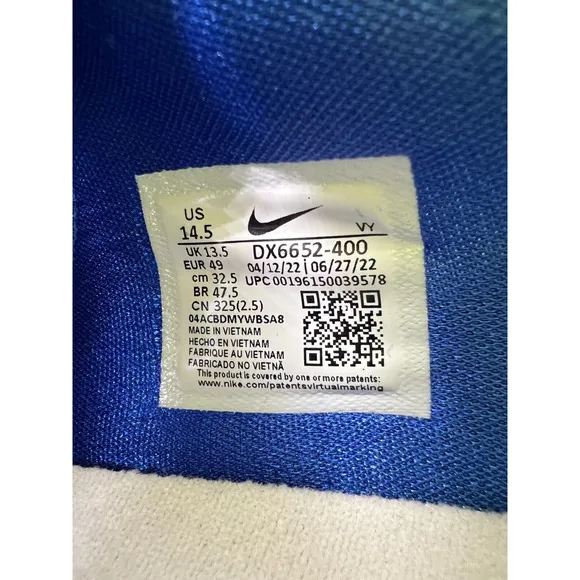 Nike Zoom Freak 4 TB Low Game Royal Basketball Shoes Men’s Size 14.5