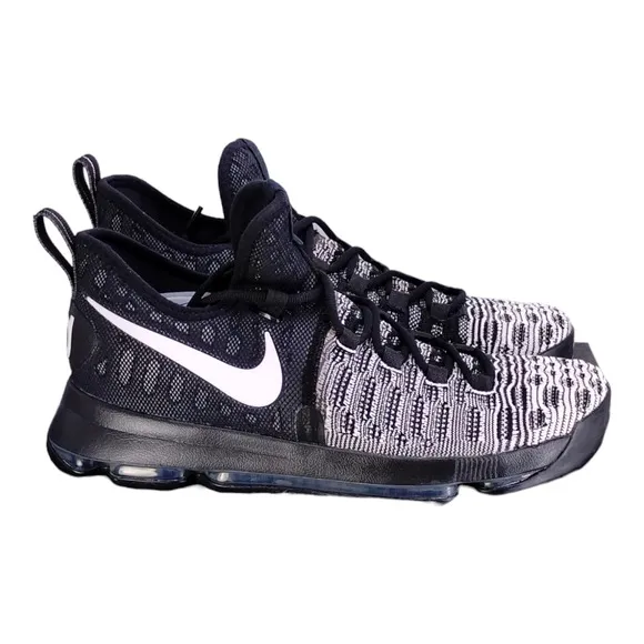 Nike Zoom Mens Size 9.5 KD 9 Oreo Mic Drop Black White Shoes 843392-010 Men’s