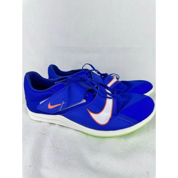 Nike Zoom Rival Racer Blue Orange Blast Track &amp; Field Jump Spikes Size 10.5.  A7