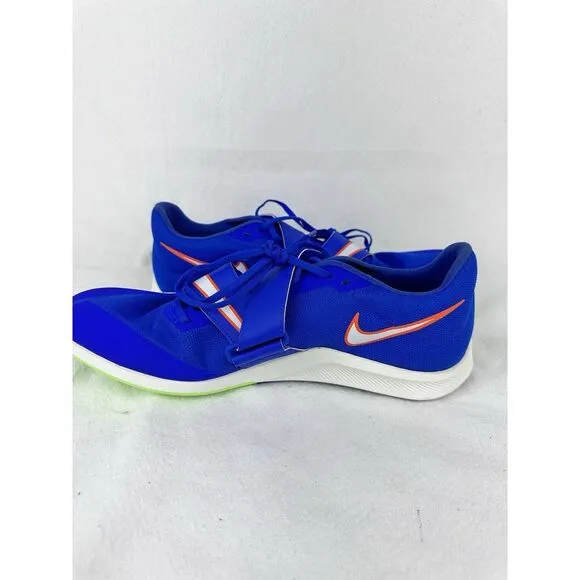 Nike Zoom Rival Racer Blue Orange Blast Track &amp; Field Jump Spikes Size 10.5.  A7