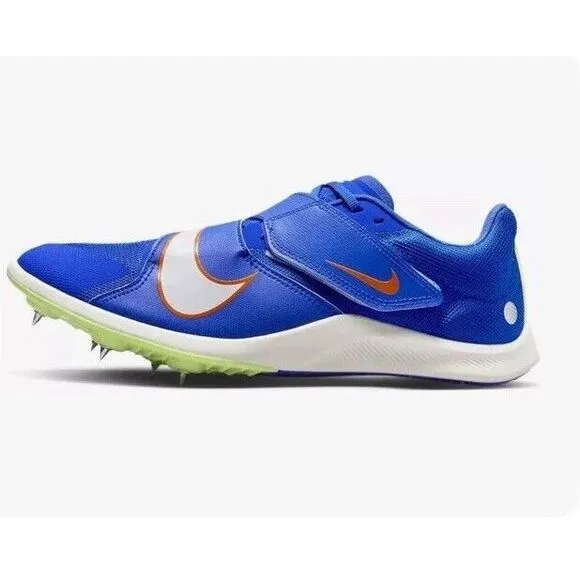 Nike Zoom Rival Racer Blue Orange Blast Track &amp; Field Jump Spikes Size 10.5.  A7