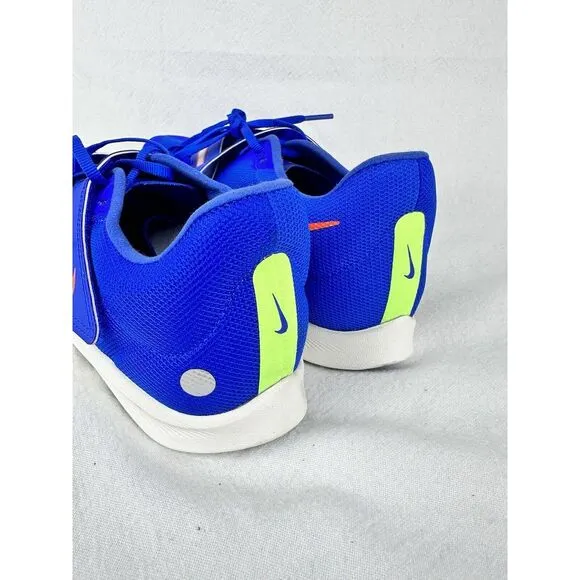 Nike Zoom Rival Racer Blue Orange Blast Track &amp; Field Jump Spikes Size 10.5.  A7