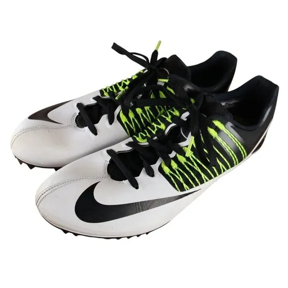 Nike Zoom Rival S 7 Men’s 11.5 White/Black/Volt 629226-107 Track Spikes