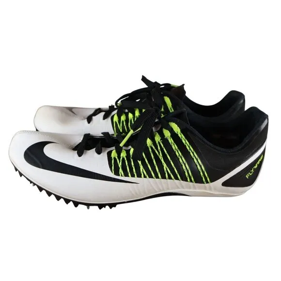 Nike Zoom Rival S 7 Men’s 11.5 White/Black/Volt 629226-107 Track Spikes
