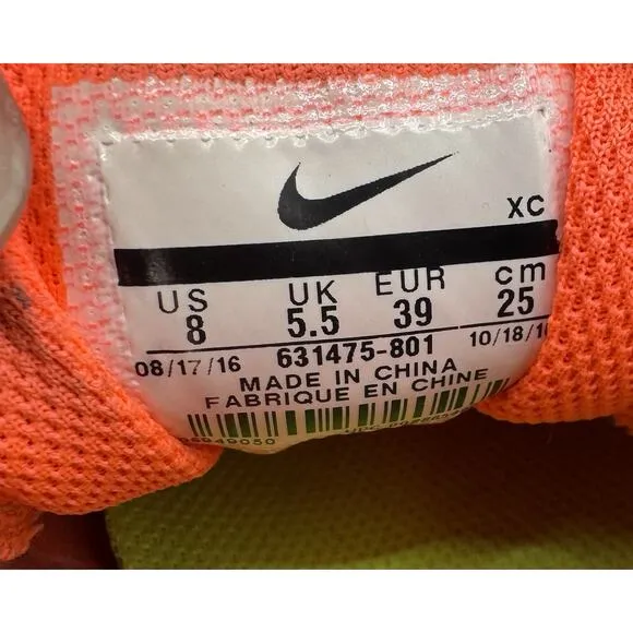 Nike Zoom Vapor 9.5 Tour WM's 8 Tennis Shoes Hyper Orange Black Volt 631475-801