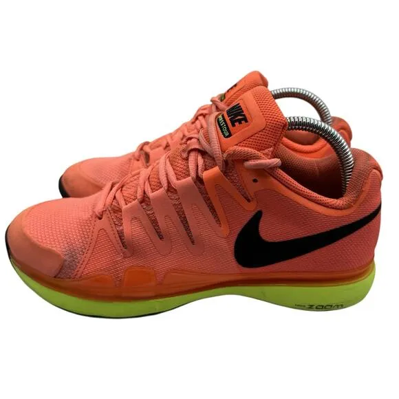 Nike Zoom Vapor 9.5 Tour WM's 8 Tennis Shoes Hyper Orange Black Volt 631475-801