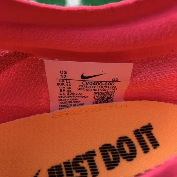 Nike ZoomX Dragonfly Hyper Pink Orange Men’s Size 12 NEW CV0400-600