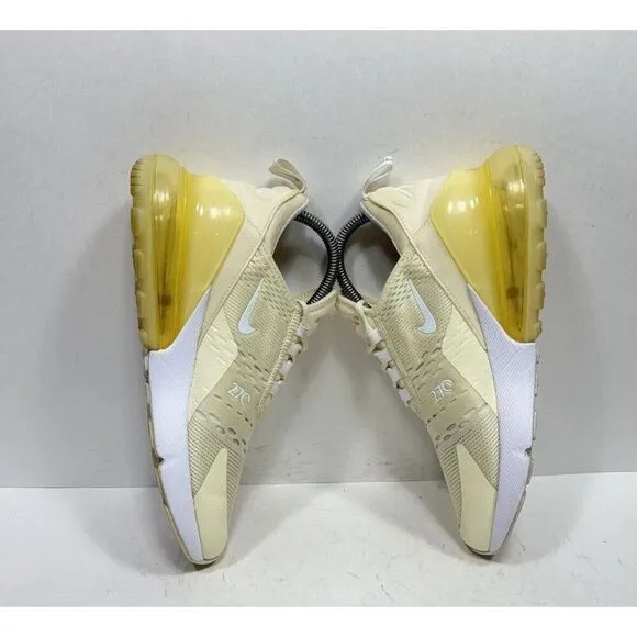 Nike Air Max 270 Coconut Milk White Yellow DJ5991-100 Women's Size 7 Shoes
