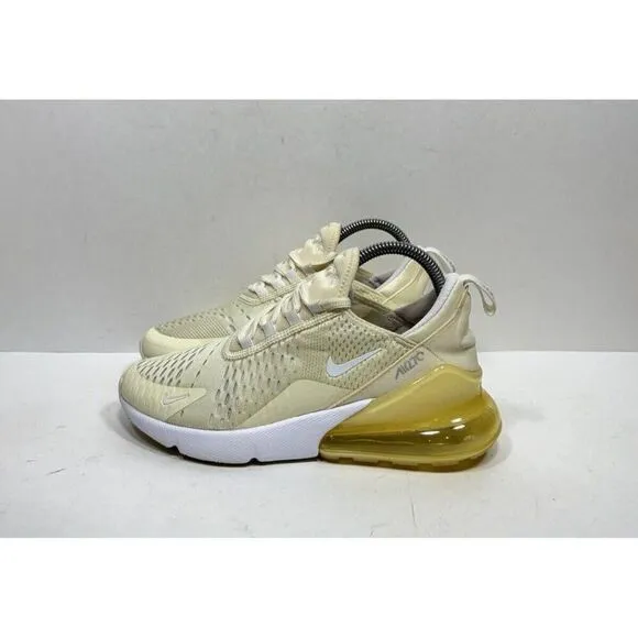 Nike Air Max 270 Coconut Milk White Yellow DJ5991-100 Women's Size 7 Shoes