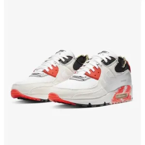 NikeAir Max III Premium in White/Bright Crimson