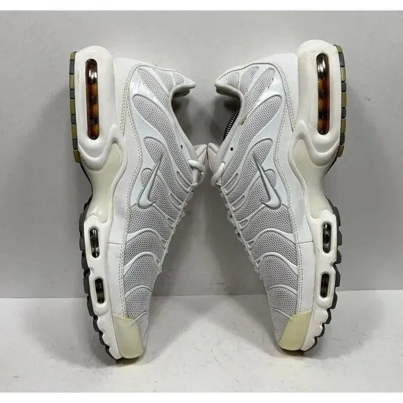 Nike Air Max Plus TN Triple White Shoes Sneaker 604133-139 Men’s Size 12