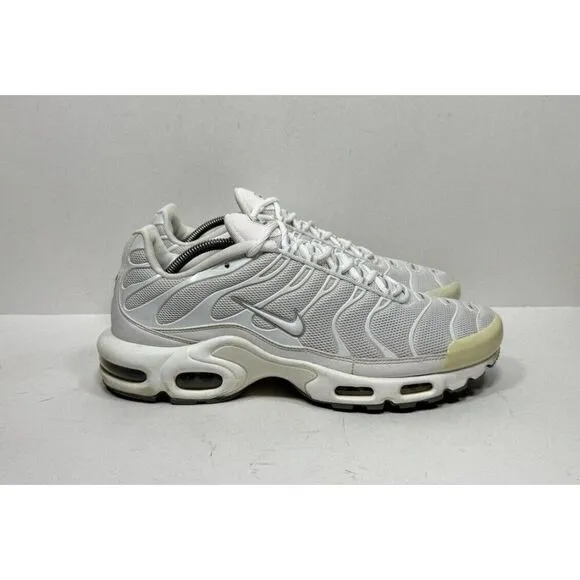 Nike Air Max Plus TN Triple White Shoes Sneaker 604133-139 Men’s Size 12