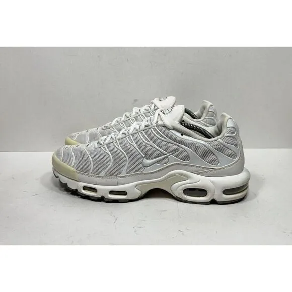 Nike Air Max Plus TN Triple White Shoes Sneaker 604133-139 Men’s Size 12