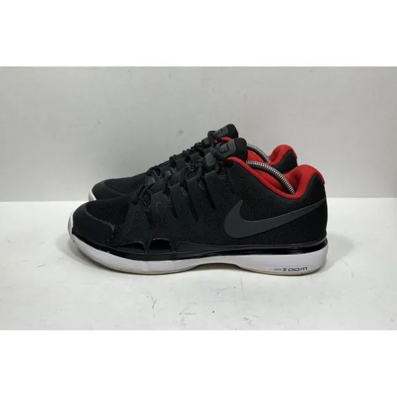 Nike Federer Zoom Vapor Tour Black Red Tennis Shoes Men’s Size 10.5 631458-007