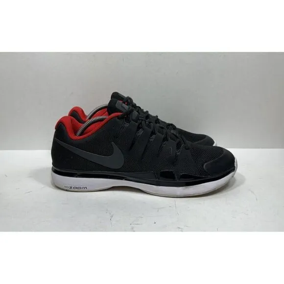 Nike Federer Zoom Vapor Tour Black Red Tennis Shoes Men’s Size 10.5 631458-007
