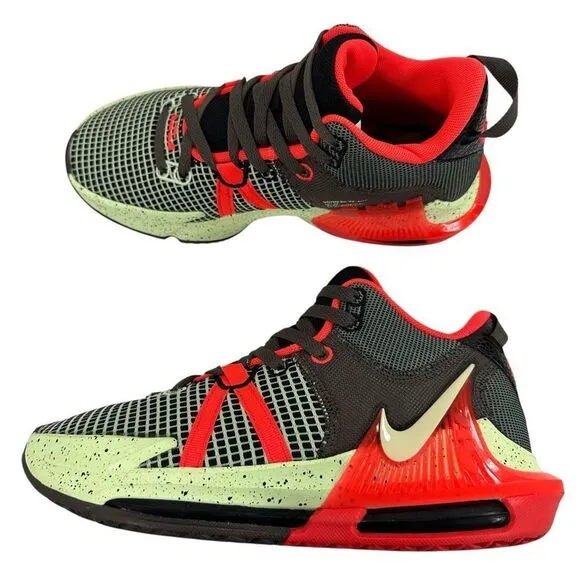Nike LeBron Witness 7 Basketball Shoes Alligator Volt Crimson Men’s Size 7.5