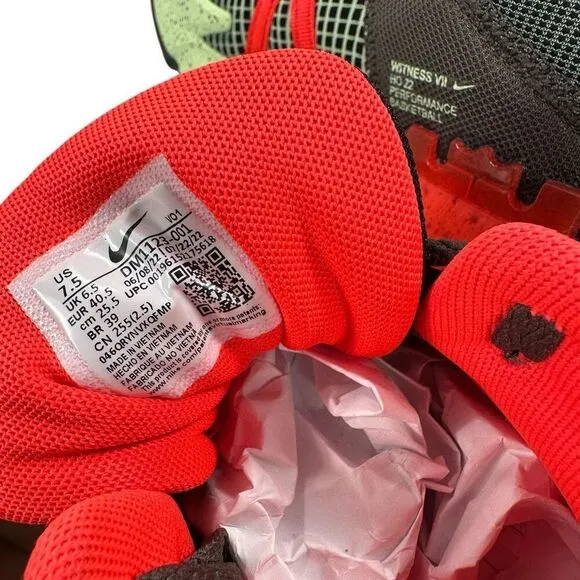 Nike LeBron Witness 7 Basketball Shoes Alligator Volt Crimson Men’s Size 7.5