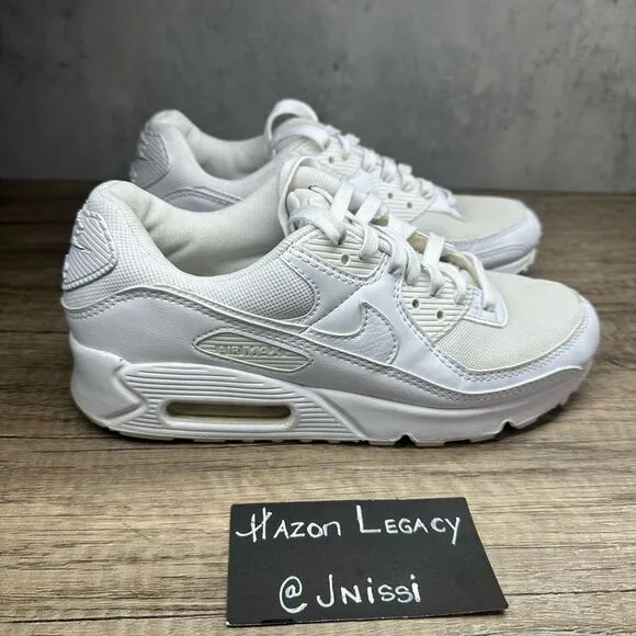 Nike~Women’s~Air Max 90 (DH8010-100) White Running Shoes Sneakers~Size 7.5