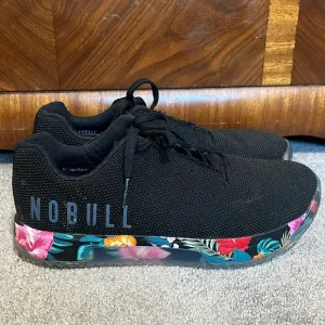 NOBULL Floral Impact Sneakers Shoes Super Fabric Black Tropical