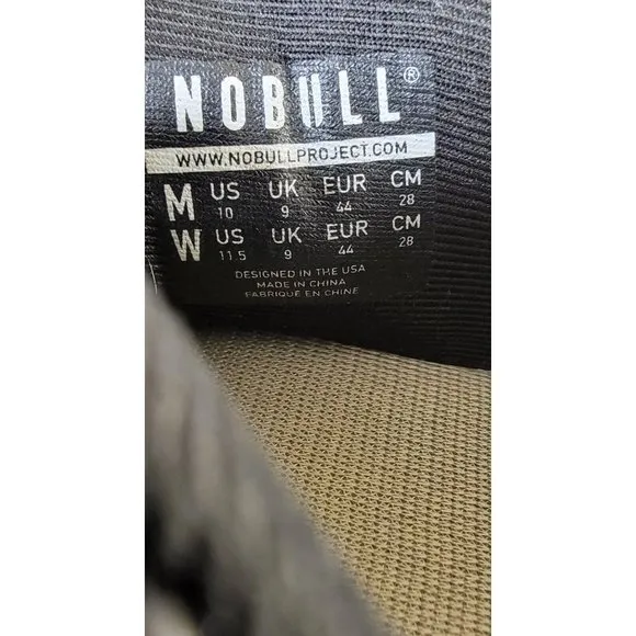 Nobull Project Unisex Black Super Fabric Trainers Athletic Shoes Size 10/11.5
