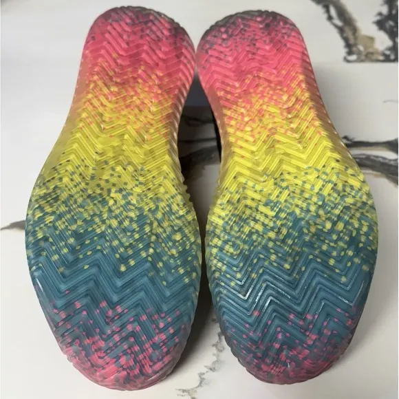 NOBULL Super Fabric Neon Glitch Trainer Shoes Unisex Mens 10.5 W 12 Mint Cond.