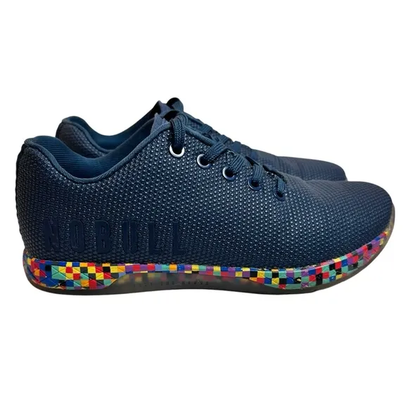 Nobull Superfabric Navy Pixel Trainers Shoes Blue Sneakers Women’s 7.5