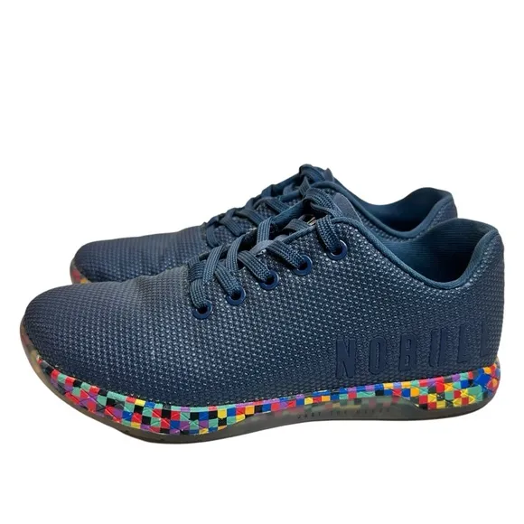 Nobull Superfabric Navy Pixel Trainers Shoes Blue Sneakers Women’s 7.5