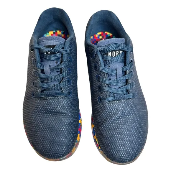 Nobull Superfabric Navy Pixel Trainers Shoes Blue Sneakers Women’s 7.5