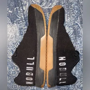 NOBULL SuperFabric Trainer Lace Up Shoes | Black Gum — Women’s Size 11 Men’s 9.5