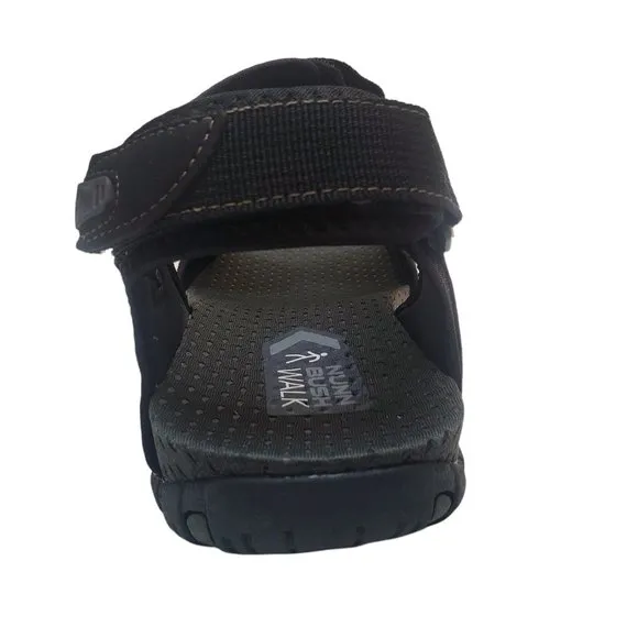 Nunn Bush Men's Shoes Rio Bravo hook and loop Lightweight Sandals Black