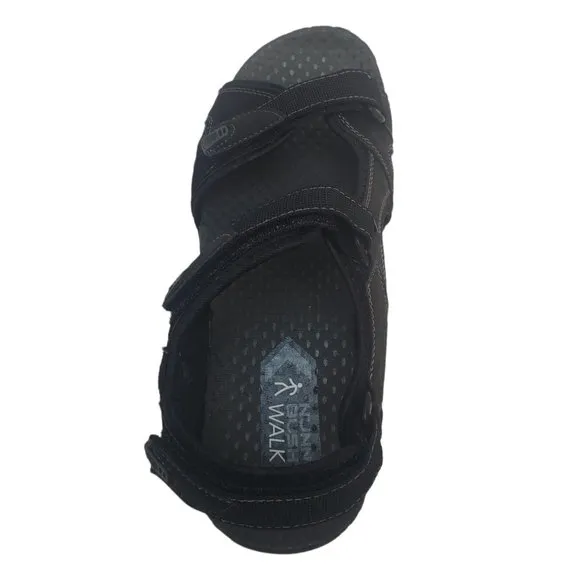 Nunn Bush Men's Shoes Rio Bravo hook and loop Lightweight Sandals Black