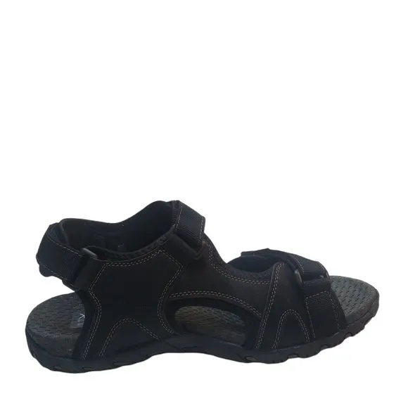 Nunn Bush Men's Shoes Rio Bravo hook and loop Lightweight Sandals Black