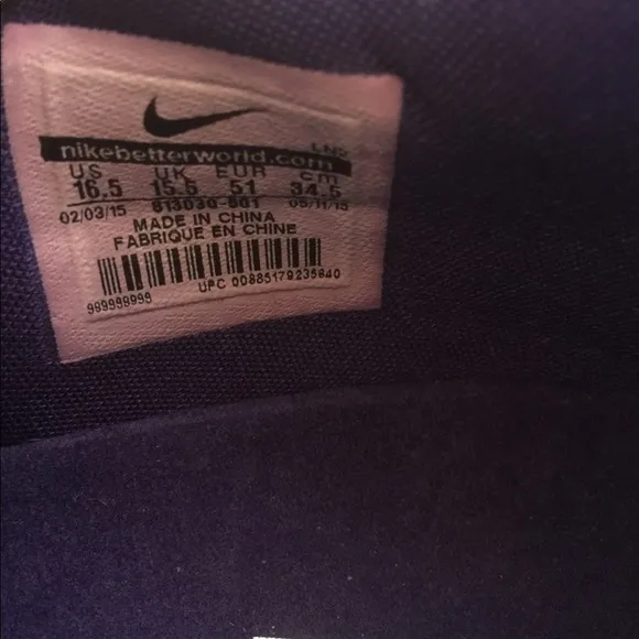 NWOB Nike Kobe X TB Purple/Silver Sz 16.5 Sneaker