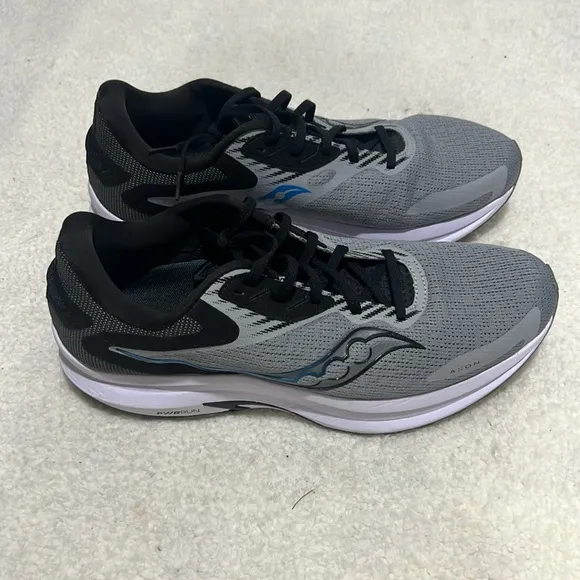 NWOB - Saucony Men’s Power RUN Axon Shoes Gray Blue Black Size 12